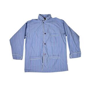 Christian Dior Monsieur Pajama Shirt Mens Large Striped Long Sleeve Long Length